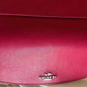 Coach wallet  fushia pink  flower print inside